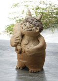 Photo1: Shigaraki pottery Japanese doll aniki demon protector against evil H200mm (1)
