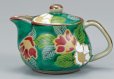 Photo10: Kutani yaki ware Green sancha Japanese tea pot 360ml