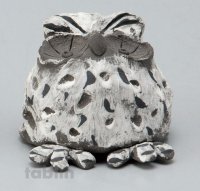 Shigaraki pottery Japanese doll lucky owl gray H55mm