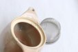 Photo9: Hagi yaki ware Japanese tea pot Hana with stainless tea strainer 400ml