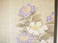 Photo4: Noren Japanese Doorway Curtain waza kyoto ajisai hydrangea linen 88 x 150 cm