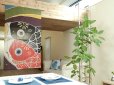 Photo3: Noren Japanese Doorway Curtain waza kyoto Couple carps 88 x 150 cm