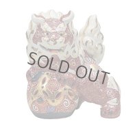 Japanese Leo Shishi Dragon Lion dog Kutani Porcelain small mori red H13.5cm