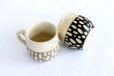 Photo16: Tokoname Japanese pottery Coffee Mug tea cup hand carved polka-dot Kenji 260ml