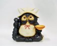 Photo4: Shigaraki pottery Japanese Tanuki Raccoon Dog anger Oni kabuto sake H24.5 cm (4)