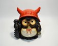Photo2: Shigaraki pottery Japanese Tanuki Cute Raccoon Dog anger Oni kabuto red H24.5 cm (2)