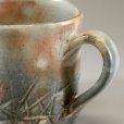 Photo3: Hagi Senryuzan climbing kiln Japanese pottery mug coffee cup tebori hachi