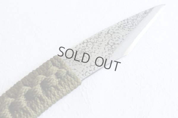 Photo8: Ibuki Kiridashi knife Japanese kogatana Woodworking graft Edo Tsukamaki Blue 2 steel