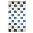 Photo2: Noren Japanese Doorway Curtain waza kyoto Ichimatsu check navy blue linen 85 x 150 cm (2)