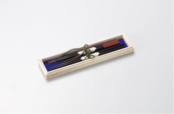 Photo2: Echizen Japanese lacquer wooden chopsticks kikko Gift Box set