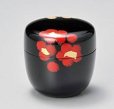 Photo2: Tea Caddy Japanese Natsume Echizen Urushi lacquer Matcha container flower black (2)