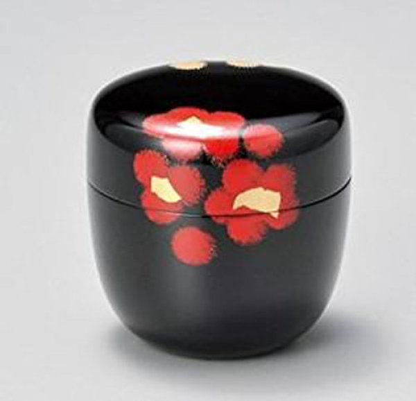 Photo2: Tea Caddy Japanese Natsume Echizen Urushi lacquer Matcha container flower black