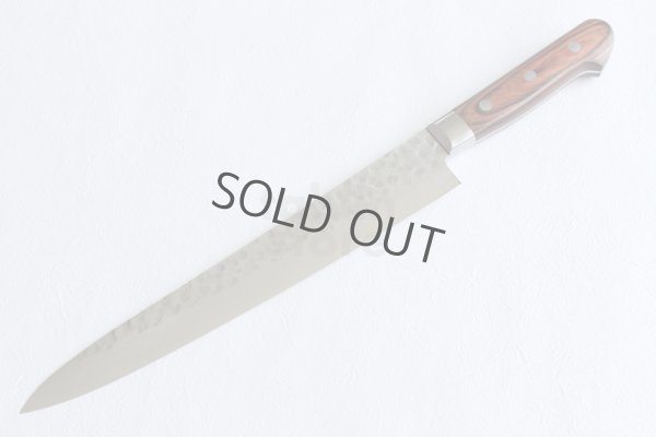 Photo3: SAKAI TAKAYUKI hammered Damascus 17 Layer VG10 Sujihiki slicer knife 240mm