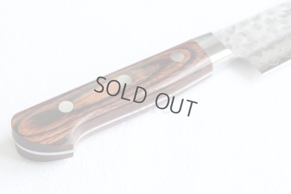 Photo5: SAKAI TAKAYUKI hammered Damascus 17 Layer VG10 Sujihiki slicer knife 240mm