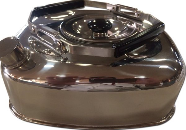 Photo7: Sugiyama cube flat shape Stainless Steel Kettle tea pot 1.6L