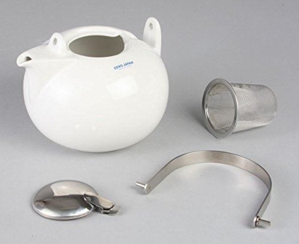 Photo3: Japanese ceramics Dobin tea pot ZEROJAPAN white 1350ml