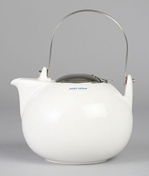 Photo1: Japanese ceramics Dobin tea pot ZEROJAPAN white 1350ml