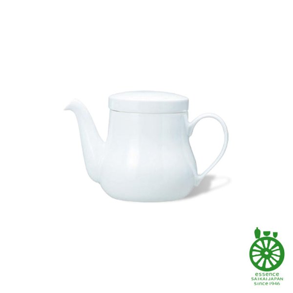 Photo1: Hasami Porcelain Japanese tea pot white ceramic torso 580ml