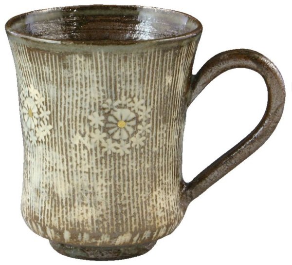 Photo1:  Kiyomizu Japanese pottery mug coffee cup kushimeinka black 200ml