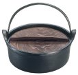 Photo2: OIGEN Japanese Nabe Iron Pot nikomi with a wooden lid (2)