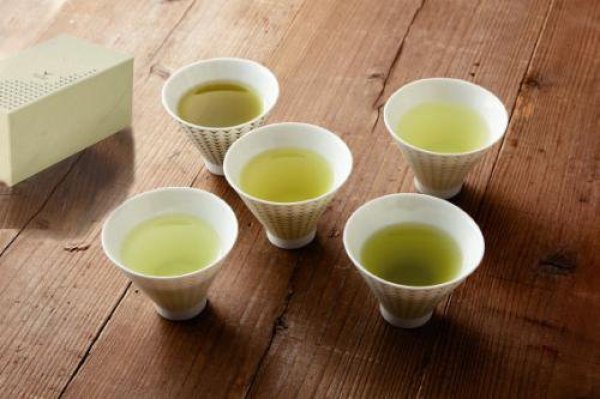 Photo3: Mino ceramics Sencha wan Japanese tea cup asagao  80ml set of 2
