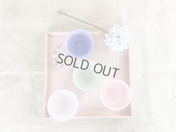 Photo9: Hirota glass Sencha wan yunomi cup sake Fubuki snow makeup140 ml set of 4