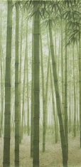 Photo2: Noren CSMO Japanese door curtain bamboo green 85 x 170cm (2)
