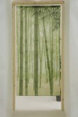 Photo4: Noren CSMO Japanese door curtain bamboo green 85 x 170cm