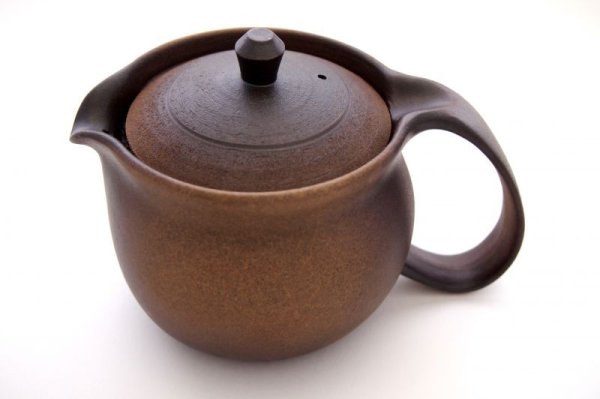 Photo2: Shikou tea pot Japanese Fujiso pottery banko Yakishime 450 ml