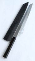 Photo4: SAKAI TAKAYUKI Japanese Sashimi knife Aonikou Hienn Kengata Kiritsuke Yanagiba Mirror Finish any size