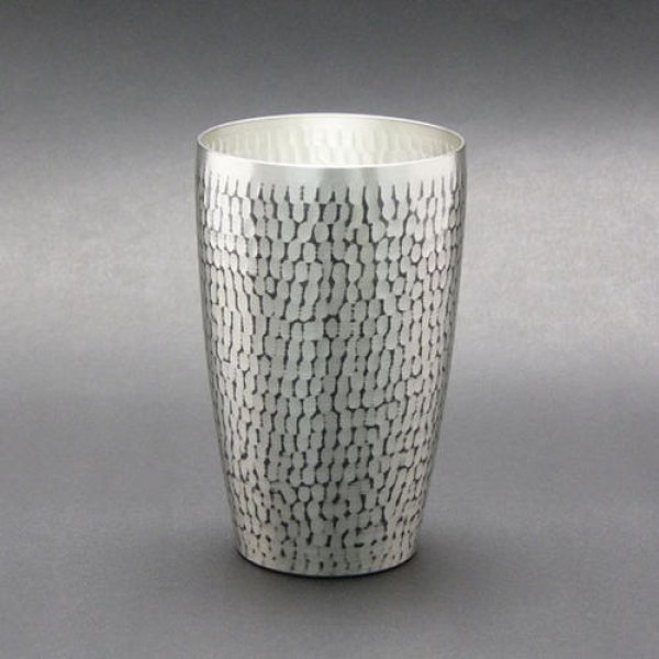 Photo1: Copper Japanese Bar Mug hammered tumbler tin coating 400 ml