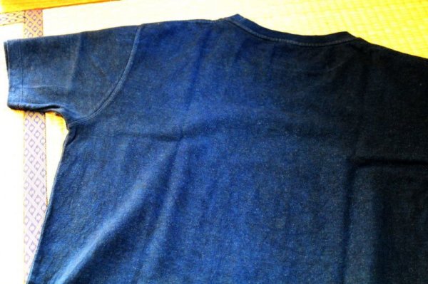 Photo4: Natural and Hand dyes Mitsuru unisexed T-shirt made in Japan tree indigo tanning