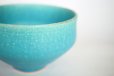 Photo7: Shigaraki pottery Japanese matcha tea ceremony bowl sd turquoise blue