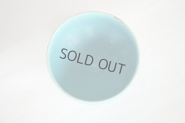 Photo9: Shigaraki pottery Japanese matcha tea ceremony bowl sd turquoise blue