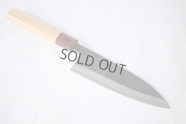 Photo5: Kosuke Muneishi Hand forged Blue #2 steel Kurouchi Santoku knife 165mm