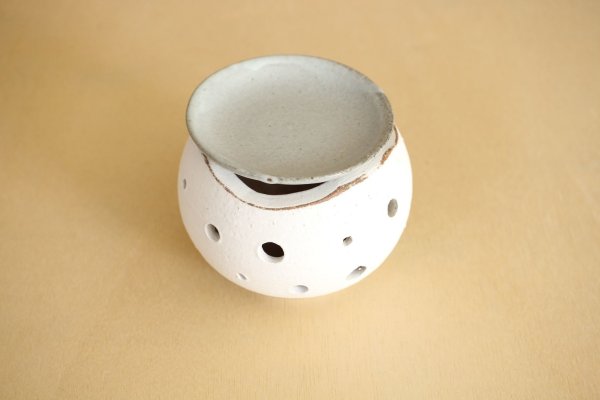 Photo2: Shigaraki pottery tsuchi Japanese tea aroma incense burner holder boro H8.5cm