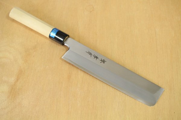 Photo1: SAKAI TAKAYUKI INOX stainless Magnolia wood Japanese Usuba vegetable knife