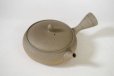 Photo1: Tokoname Japanese tea pot Gyokko pottery tea strainer flat shape yakishime 210ml (1)