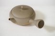 Photo7: Tokoname Japanese tea pot Gyokko pottery tea strainer flat shape yakishime 210ml