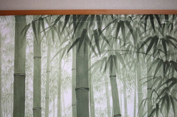 Photo7: Noren CSMO Japanese door curtain bamboo green 85 x 170cm
