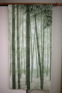 Noren CSMO Japanese door curtain bamboo green 85 x 170cm