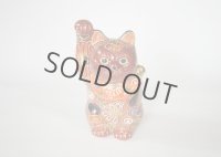 Japanese Lucky Cat Kutani Porcelain Maneki Neko yon mori H 14cm 