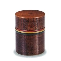 Japanese Zelkova wooden tea caddy komanuri lacquerware