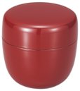 Photo1: Tea Caddy Japanese Shin Natsume Yamanaka Urushi lacquer Matcha container shu red plain (1)