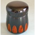 Photo1: Japanese Zelkova wooden tea caddy Kiriko black lacquerware (1)