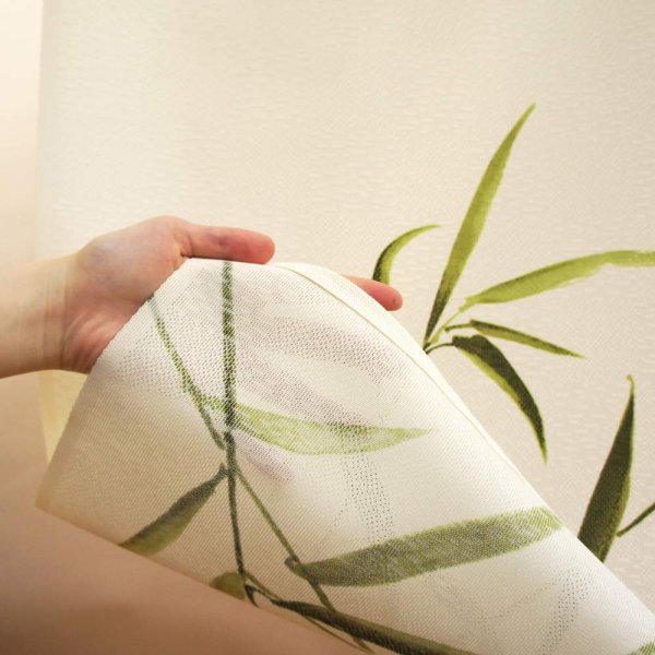 Photo4: Noren CSMO Japanese door curtain bamboo grass bird sekirei 85 x 150 cm