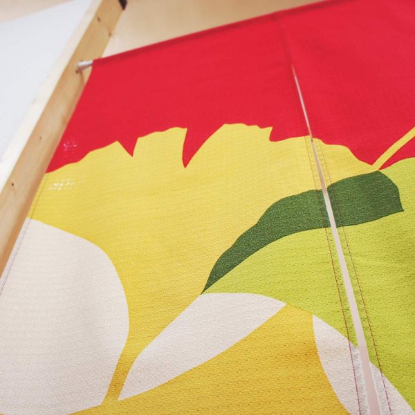 Photo4: Noren CSMO Japanese door curtain colorful ginkgo cotton 85 x 150 cm