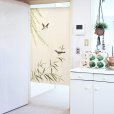 Photo3: Noren CSMO Japanese door curtain bamboo grass bird sekirei 85 x 150 cm