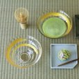 Photo3: glass Japanese tea ceremony matcha chawan bowl gold hakeme