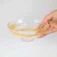 Photo2: glass Japanese tea ceremony matcha chawan bowl gold hakeme (2)